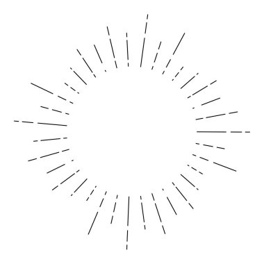Vintage hand drawn sunburst. Vector illustration