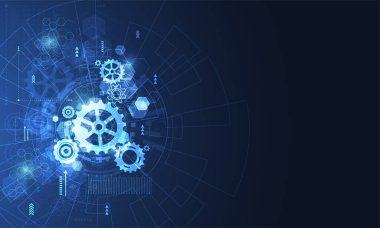 Soyut teknoloji konsepti. vektör illüstrasyon arka planı
