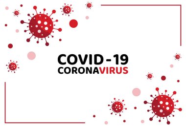 Stop COVID-19 spread design with copy space. Vector illustration