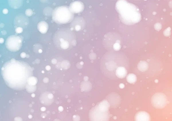 Pastel Color Background White Bokeh Lights Holiday Poster Banner Card — Stockový vektor