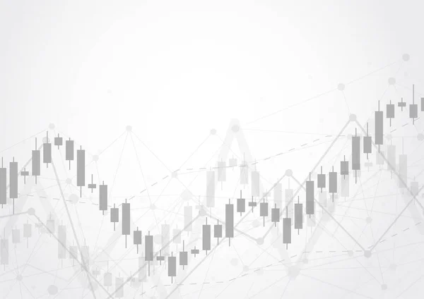 Business Candle Stick Graph Chart Stock Market Investment Trading White — Stok Vektör