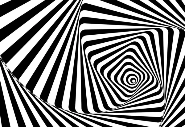 Abstract Wavy Lines Optical Illusion Geometric Background Design Vector Illustration — ストックベクタ