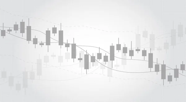Obchodní Svícen Graf Graf Investic Burze Obchodování Tmavém Pozadí Designu — Stockový vektor
