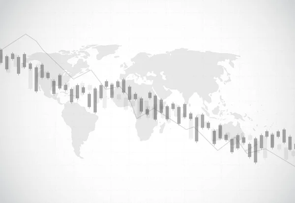 Business Candle Stick Graph Chart Stock Market Investment Trading Background — ストックベクタ