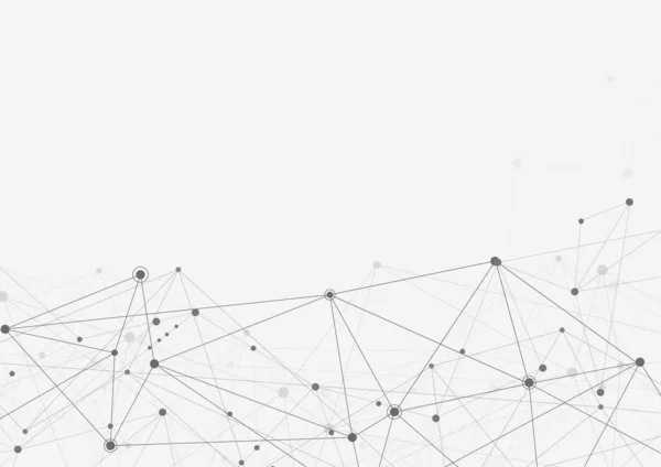 Connect lines and dots. Internet connection. Abstract sense of science and graphic design. Banner template for technology background. Vector illustration