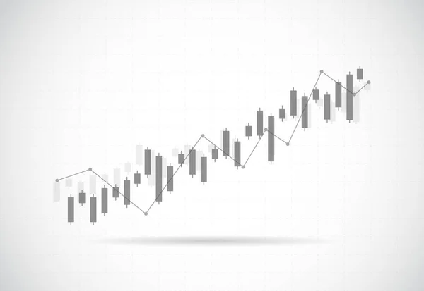 Business Candle Stick Graph Chart Stock Market Investment Trading Background — Stok Vektör