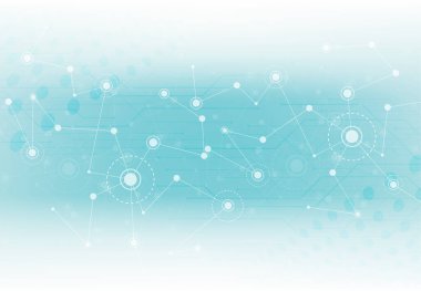 Noktaları ve çizgileri birleştiren soyut bir bağlantı. Bağlantı bilimi geçmişi. Vektör illüstrasyonu