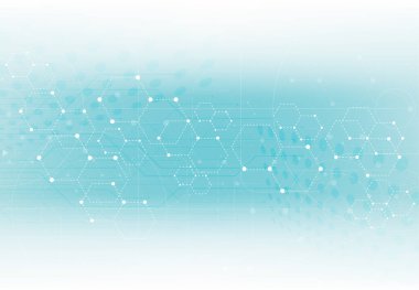 Molecular structure abstract tech background. Medical design. Vector illustration