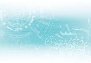 Abstract background with technology circuit board texture. Electronic motherboard illustration. Communication and engineering concept. Vector illustration