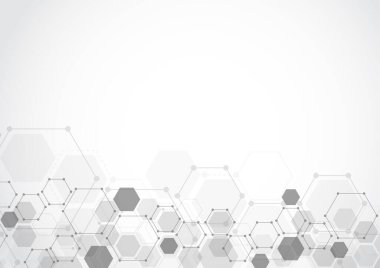 Molecular structure abstract tech background. Medical design. Vector illustration
