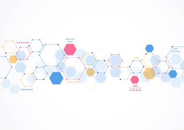 Molecular structure abstract tech background. Medical design. Vector illustration