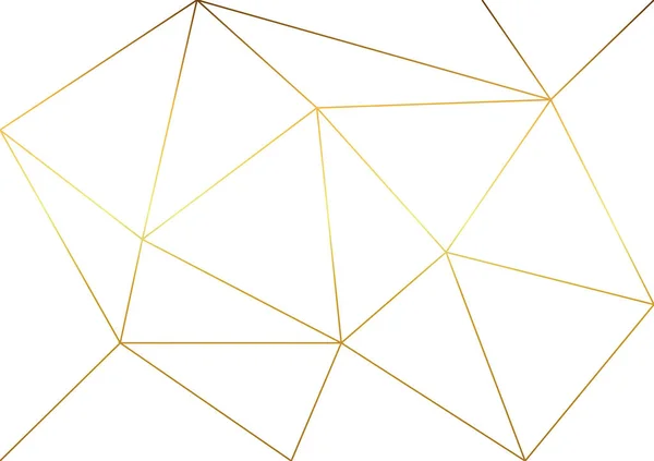 Abstract Polygonal Pattern Luxury Golden Line Dark Blue Template Background — Stock Vector