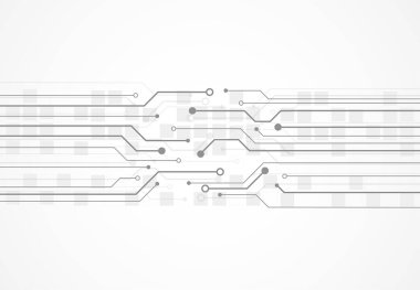 Abstract background with technology circuit board texture. Electronic motherboard illustration. Communication and engineering concept. Vector illustration