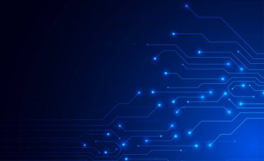 Abstract background with technology circuit board texture. Electronic motherboard illustration. Communication and engineering concept. Vector illustration