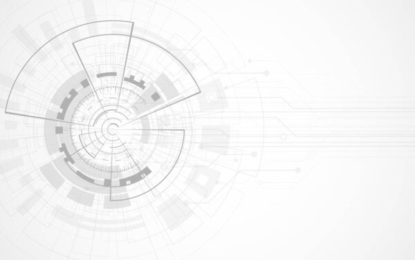 Abstract futuristic digital technology concept, High computer, Vector background