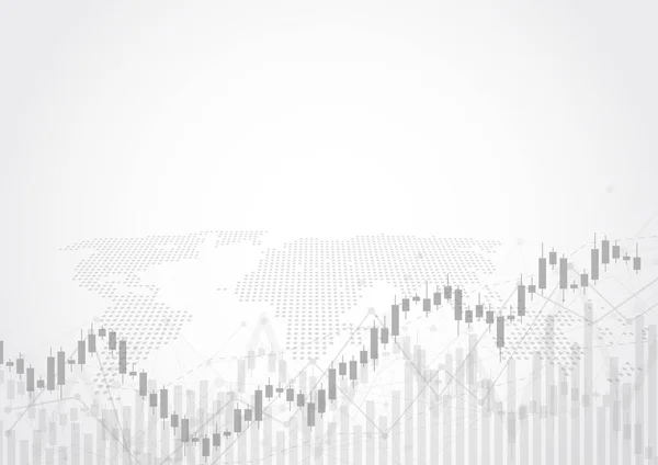 Business Candle Stick Graph Chart Stock Market Investment Trading White — Archivo Imágenes Vectoriales