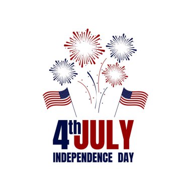 Happy USA Independence Day 4th of July. Flag, Banner, Poster, Brochure, Greeting card Design. Vector illustration