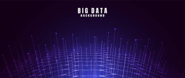 Abstract technology background with Big data. Internet connection, abstract sense of science and technology analytics concept graphic design. Vector illustration