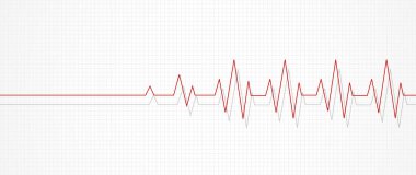 Heart pulse line for banner. Vector illustration
