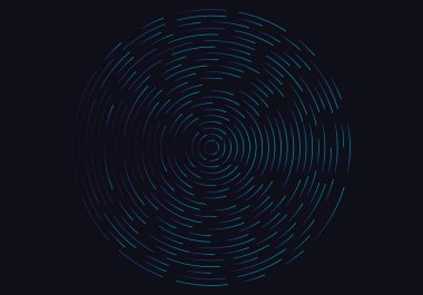 Abstract geometric vortex, Circular swirl lines, fingerprint. Vector illustration