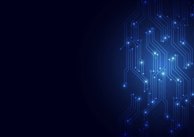 Abstract machine background with technology circuit board texture. Electronic motherboard illustration. Communication and engineering concept. Vector illustration