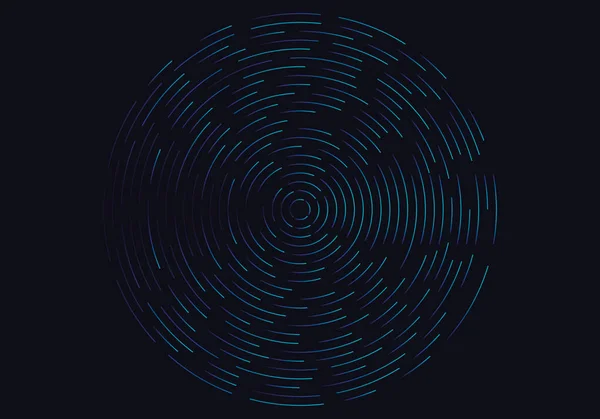 Abstract Geometric Vortex Circular Swirl Lines Fingerprint Vector Illustration — ストックベクタ