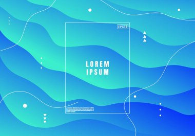 Wavy geometric background for elements in concept business presentation, Brochure, Flyer design. Vector illustration