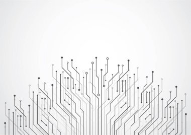 Abstract background with technology circuit board texture. Electronic motherboard illustration. Communication and engineering concept. Vector illustration