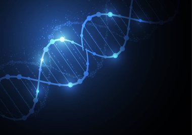 DNA moleküllü bilim şablonu, duvar kağıdı veya afiş.