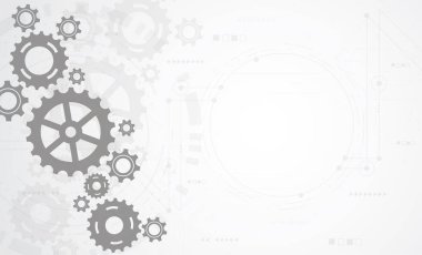 Abstract gear wheel mechanism background. Machine technology. Vector illustration