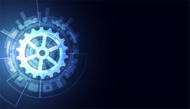 Futuristic technology background, Digital technology and engineering concept. Vector illustration.