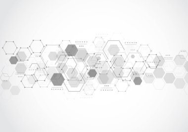 Molecular structure abstract tech background. Medical design. Vector illustration