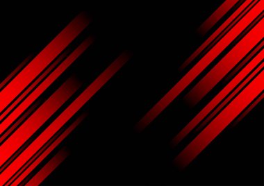 Abstract red line and black background for business card, cover, banner, flyer. Vector illustration
