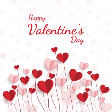 Happy valentine day. with creative love composition of the hearts. Vector illustration