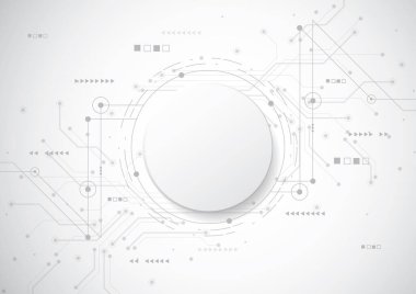 Abstract background with technology circuit board texture. Electronic motherboard illustration. Communication and engineering concept. Vector illustration