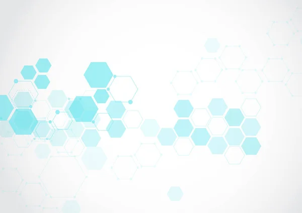 Molecular structure abstract tech background. Medical design. Vector illustration