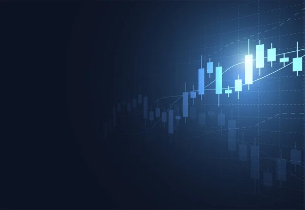 Gráfico Gráfico Vara Vela Negócios Negociação Investimento Mercado Ações Design — Vetor de Stock