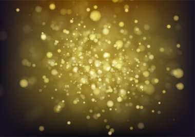 Gold abstract bokeh background. Vector illustration