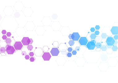 Molecule structure abstract tech background. Medical design. Vector illustration