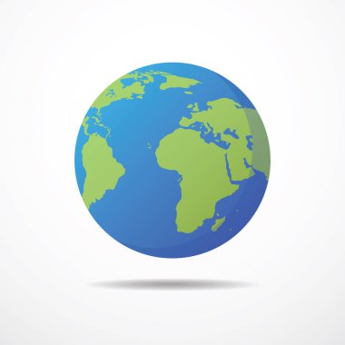 Genel ağ bağlantısı. Küresel iş dünyasının dünya haritası ve kompozisyon kavramı. Vektör İllüstrasyonu