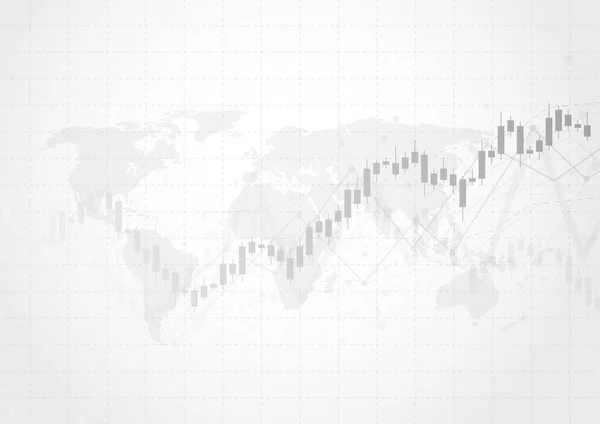 График Бизнес Свечей График Инвестиций Фондового Рынка Торговли Белом Фоне — стоковый вектор