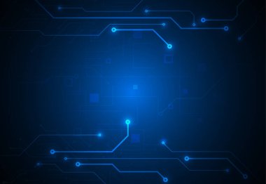 Abstract background with technology circuit board texture. Electronic motherboard illustration. Communication and engineering concept. Vector illustration