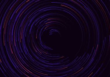 Data flow technology connection. Abstract radial vortex circular trail background. Vector background
