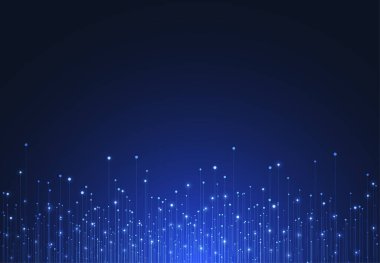 Big data visualization. Abstract technology innovation communication concept digital blue design background. Vector illustration