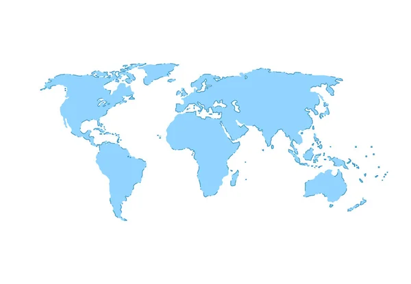 World Map Line Composition Concept Minimal Design Global Business Vector — Image vectorielle