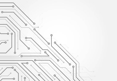Abstract background with technology circuit board texture. Electronic motherboard illustration. Communication and engineering concept. Vector illustration