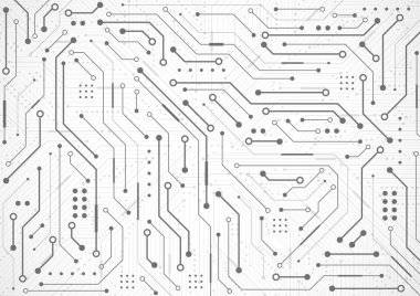 Abstract digital background with technology circuit board texture. Electronic motherboard illustration. Communication and engineering concept. Vector illustration
