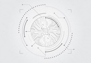 Cyber technology futuristic background design. Abstract digital circuit board. Vector illustration