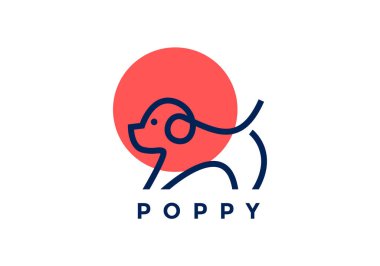 Dog logo with minimalist concept.