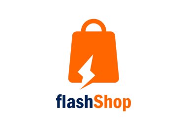 Shopping bag illustration logo, suitable for supermarkets, and more.